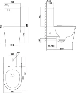 Унитаз напольный Triton-Pro Tornado Corso TR-CO-8806 Щ0000061209 белый